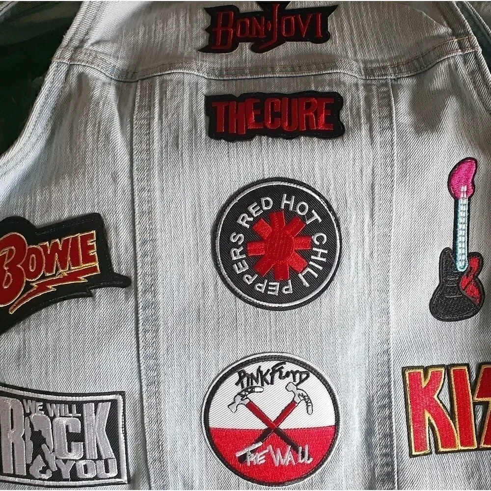 Custom Old Navy Denim Rock and Roll Vest